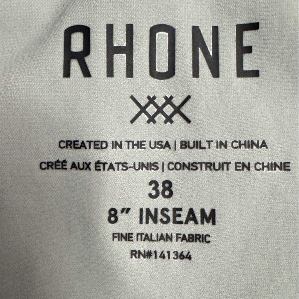Rhone Men's‎ Golf Shorts 38 Gray 8" Inseam Performance Stretch Flat Front Casual - Picture 6 of 9
